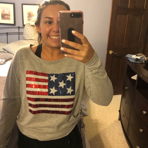 Forever 21 Tops - American Flag Long Sleeve